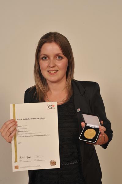 Melissa Haakma, achieved the best result internationally for the City & Guilds Advanced Diploma in International Tourism